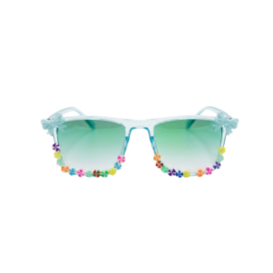 THE AMANS CREATIONS Whimsical Light Blue Flower Shades