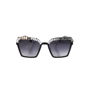 THE AMANS CREATIONS Luxe Geometric Black Sunglasses